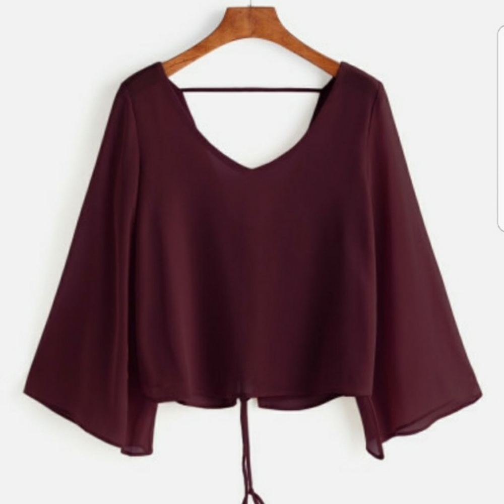 COPY - The ROSELLE Lace Up Top - Picture 3 of 4